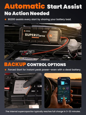 ANCEL BS200 Jump Starter Power Bank for Cars