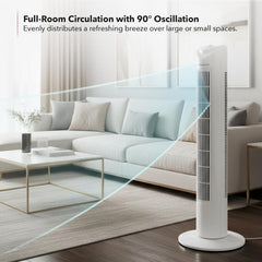 OVENTE 81cm Tower Fan for Bedroom