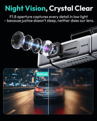 BOTSLAB 3K 4 Channel Dash Cam, 360° All-Around View