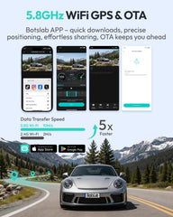 BOTSLAB 3K 4 Channel Dash Cam, 360° All-Around View