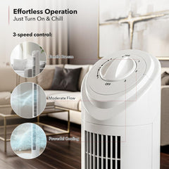 OVENTE 81cm Tower Fan for Bedroom