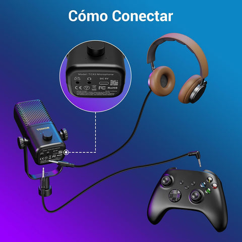 TONOR - Gaming Microphone Compatible with Xbox