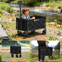 Collapsible Wagon with Wheels, 220 lbs