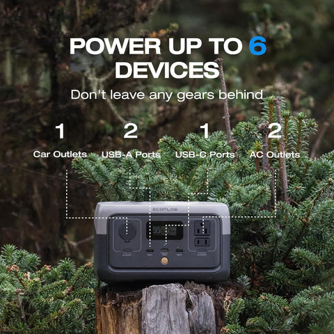EF ECOFLOW Portable Power Station RIVER 2, 256Wh 300W | 1 Hr Fast Charging, LFP Battery,Up to 600W Solar Generator for Outdoor Camping/RVs