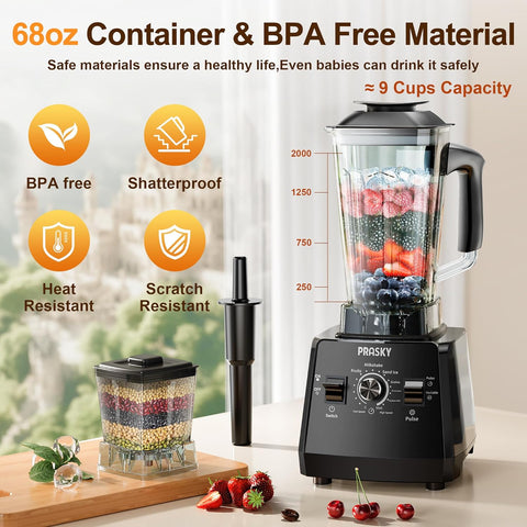 PRASKY Max.2400Watts/1000Watts Blender