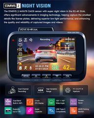 ROVE R2-4K DUAL Dash Cam Front and Rear