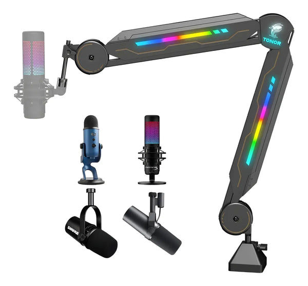 Adjustable Microphone Arm with RGB Light