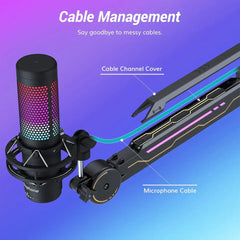 Adjustable Microphone Arm with RGB Light