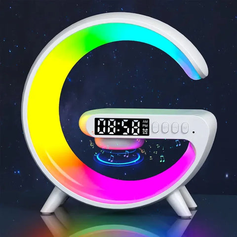 Multifunction Wireless Charger Stand Bluetooth 5.0 Speaker FM