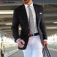 (One Blazer) Formal Pink Suit Blazers for Men