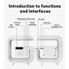 Multifunction Wireless Charger Stand Bluetooth 5.0 Speaker FM