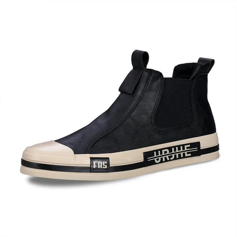 Men Fashion Yellow High Top Shoes