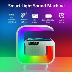 Multifunction Wireless Charger Stand Bluetooth 5.0 Speaker FM