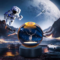 Creative 3D Deer LED Crystal ball USB interface