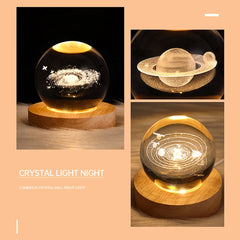 Starry Crystal Ball Night Lamp Creative Universe 3DGlowing