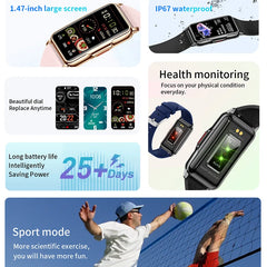 Women Smartwatch Men Heart Rate Monitoring Waterproof 20+Sports