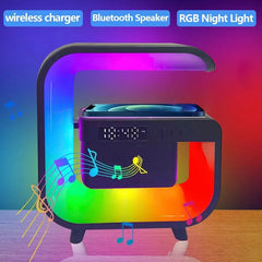 Multifunction Wireless Charger Stand Bluetooth 5.0 Speaker FM