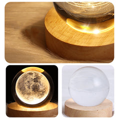 Starry Crystal Ball Night Lamp Creative Universe 3DGlowing