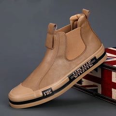 Men Fashion Yellow High Top Shoes