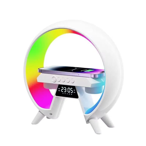 G Speakers Alarm Clock Lamp With Wireless Charger