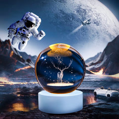 Creative 3D Deer LED Crystal ball USB interface