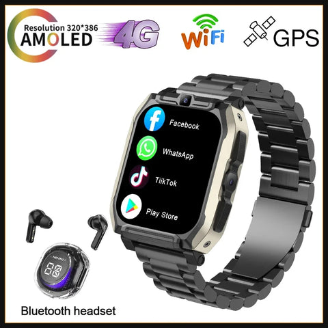Smart Watch KOM8 SIM Card  Android HD Camera for Men Women Wifi GPS