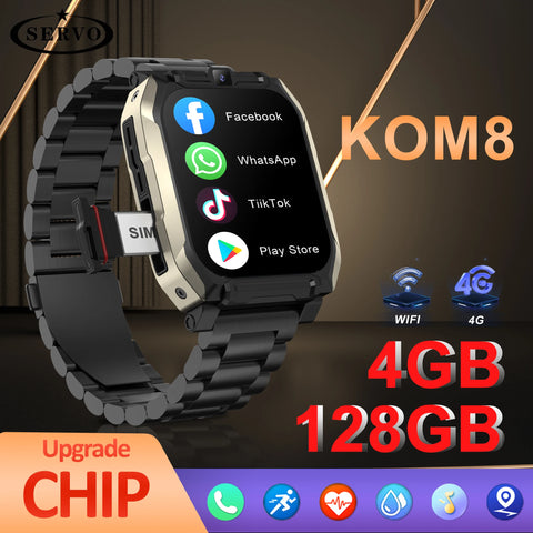 Smart Watch KOM8 SIM Card  Android HD Camera for Men Women Wifi GPS