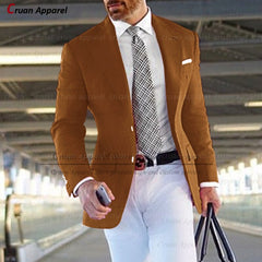 (One Blazer) Formal Pink Suit Blazers for Men