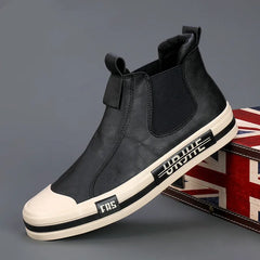 Men Fashion Yellow High Top Shoes