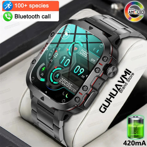 For Huawei Xiaomi Screen Smart Watch Mens Bluetooth Call