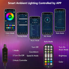 Smart LED Light Bars RGB Smart 16 Colour TV Backlights Remote