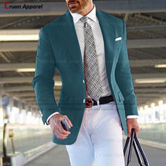(One Blazer) Formal Pink Suit Blazers for Men