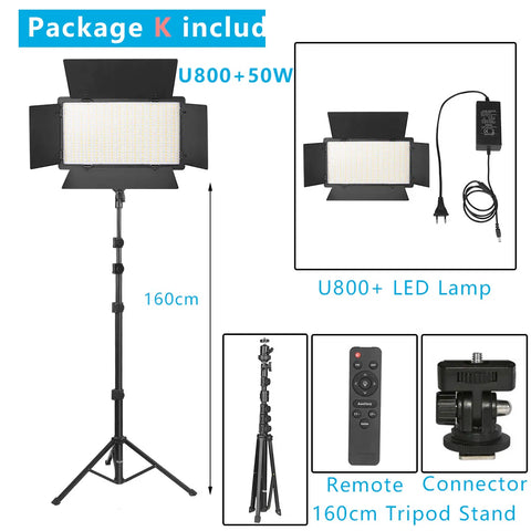 Nagnahz U800+ LED Video Light Photo Studio Lamp Bi-Color