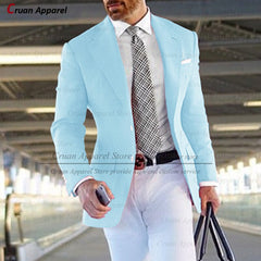 (One Blazer) Formal Pink Suit Blazers for Men