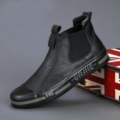 Men Fashion Yellow High Top Shoes