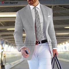 (One Blazer) Formal Pink Suit Blazers for Men