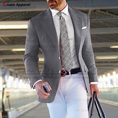 (One Blazer) Formal Pink Suit Blazers for Men