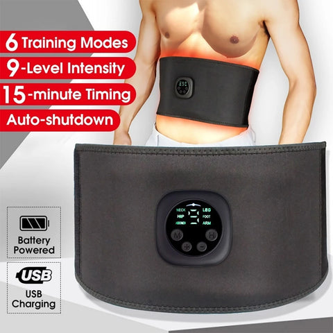 Electric Abdominal Body Slimming Belt Waist Band Smart Abdomen Muscle