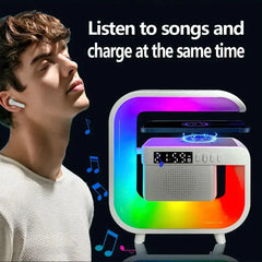 Multifunction Wireless Charger Stand Bluetooth 5.0 Speaker FM