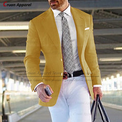 (One Blazer) Formal Pink Suit Blazers for Men