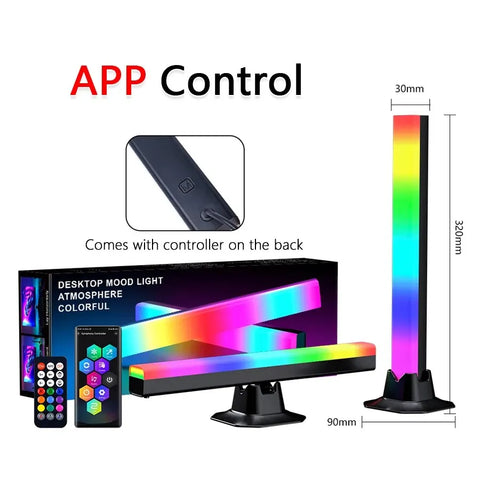 2Pcs APP/Remote Control LED Desktop Mood Light