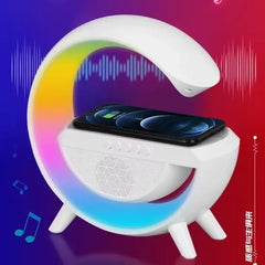 G Speakers Alarm Clock Lamp With Wireless Charger
