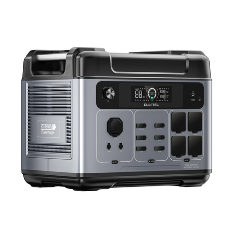 P2001 Plus Portable Power Station 2048Wh, Solar LiFePO4 Battery Generator, 4 2400W AC Outputs (4800W Peak), 0-80% Fast Charge in 1H for Home, Travel and Camping