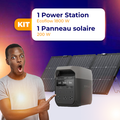 Kit Ecoflow Delta 3 1800W + Panneau Solaire 200W