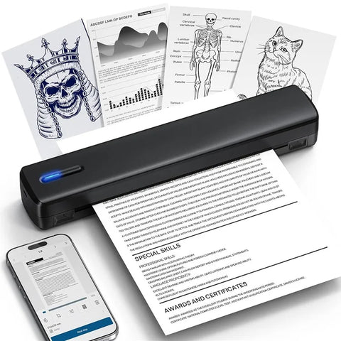 Portable inkless thermal printer