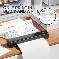 Portable inkless thermal printer