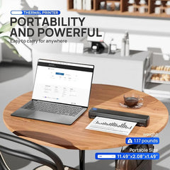 Portable inkless thermal printer