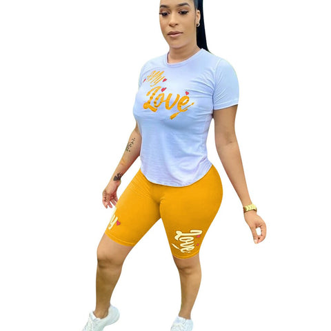 T-shirt and shorts women's two-piece set