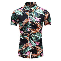 Casual Shirt Men's Print Beach Blouse 2021