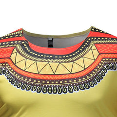 African Dashiki Print Short Sleeve